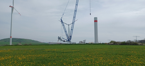 Aufbau Windpark
